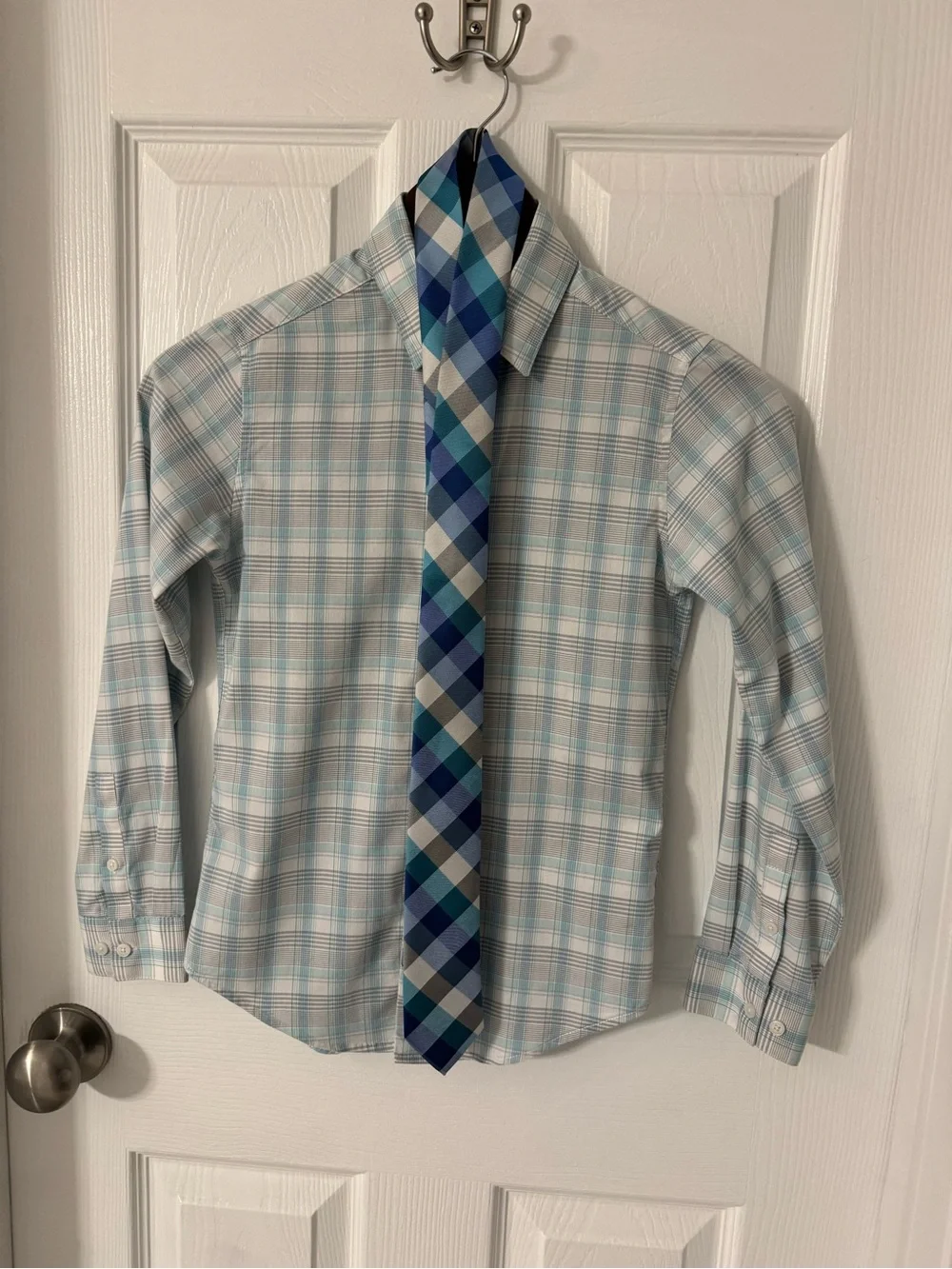 Tommy Hilfiger Boy’s Blue Plaid Tie